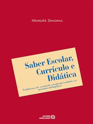 cover image of Saber escolar, currículo e didática